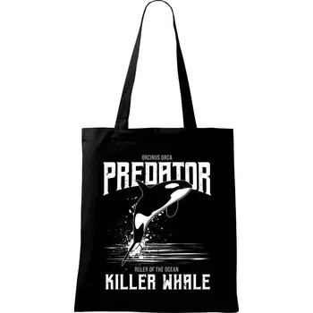 Nákupní taška Orca predator - Taška bavlněná - 42 x 38 cm ( Černá )