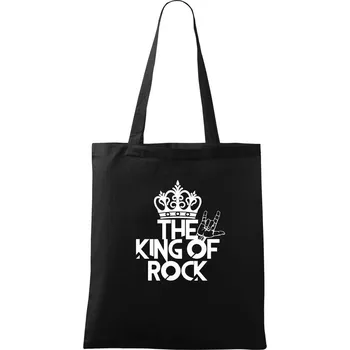 Nákupní taška King of rock - Taška bavlněná - 42 x 38 cm ( Černá )