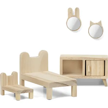 Dřevěná hračka Lundby Dřevěná ložnice Lundby