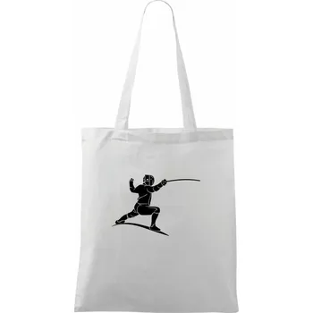 Šermíř postava - Taška bavlněná - 42 x 38 cm ( Bílá )
