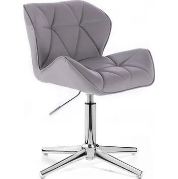 LuxuryForm DESIGN Židle MILANO na stříbrném kříži - šedá (VPT)