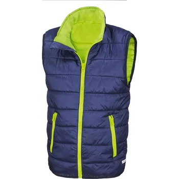 Chlapecká bunda Result Dětská/Junior prošívaná vesta Velikost: 7-8 let, Barva: limetková