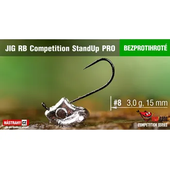 Rybářský háček Bezprotihrotý Jig RB StandUp Pro Competition #8 - 17 mm - # 8, 3,0 g, 5 ks