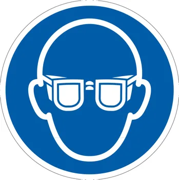 Podlahová značka PVC - POUŽIJ OCHRANU OČÍ podlahové samolepky 200 mm