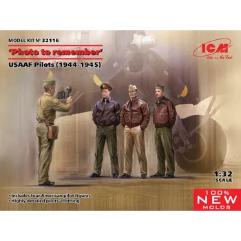Plastikový model ICM 1/32 'Photo to remember', USAAF Pilots (4 fig.)