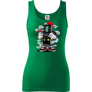 Dámské oblečení Videohráč - Dámské tílko - L ( Středně zelená )