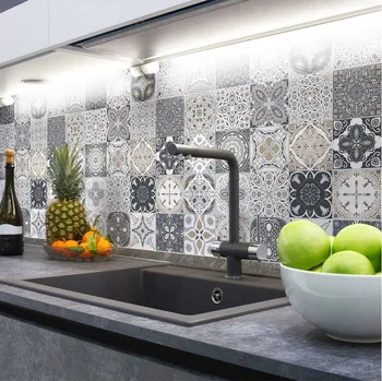 Samolepící dekorace Sada 60 dekorativních samolepek na zeď Ambiance Fernando, 15 x 15 cm ID_1260866