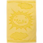 Dětský froté ručník Sluníčko žluté 30x50 cm