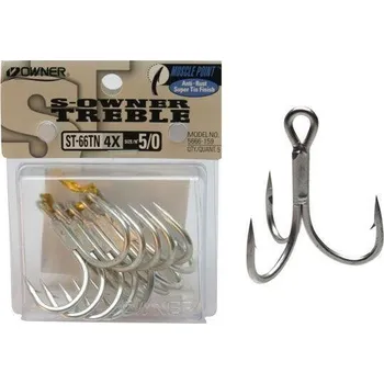 Rybářský háček Trojháček Owner ST66 - 2/0 (5ks)