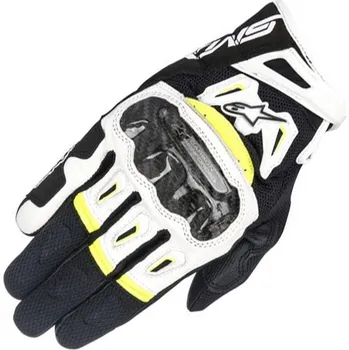 Moto rukavice Rukavice na motorku Alpinestars SMX-2 Air carbon black/white/yellow fluo vel. S