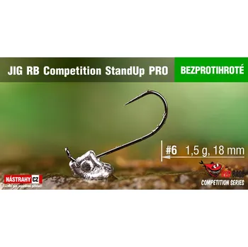 Rybářský háček Bezprotihrotý Jig RB StandUp Pro Competition #6 - 18 mm - #6, 1,5 g, 5 ks