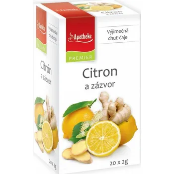 Čaj Apotheke PREMIER Citron a zázvor čaj 20x2g