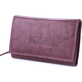 Peněženka Money Maker Dámská kožená peněženka 12135B bordó