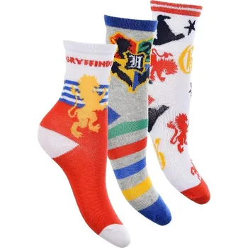 Chlapecké oblečení Trojbalení chlapeckých ponožek Harry Potter - červená/šedá/bílá Velikost: 23/26