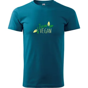 Jsem vegan / veganka - Klasické pánské triko vyšší gramáže - S ( Petrolejová )