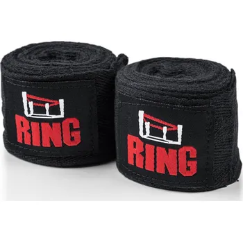 Boxerské rukavice RING SPORT BOXERSKÉ BANDÁŽE PRO 450CM ČERNÉ