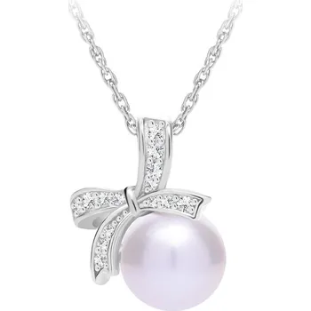 Náhrdelník Preciosa Třpytivý stříbrný náhrdelník Naurica s říční perlou a kubickou zirkonií Preciosa 5310 00 + 2 měsíce na vrácení zboží