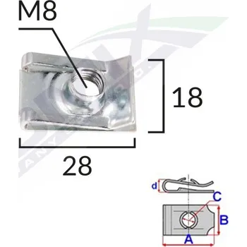 Matice Nástrčná matice univerzální Romix C60478 - 10 ks