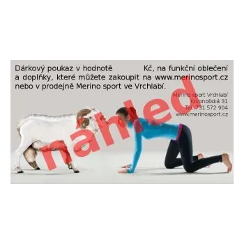 Dárková visačka Merino sport Dárkový poukaz v hodnotě 4500,- Kč