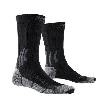 Pánské ponožky X-Bionic Trek Silver Socks Opal Black/Dolomite Grey Melange šedá 42-44 EU