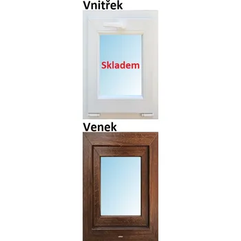 Okno Soft plastové okno 50x80 cm zlatý dub/bílá, sklopné