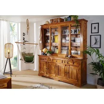 Komoda CAMBRIDGE HONEY Příborník 200x204 cm, akácie