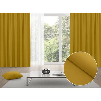 ubrus Zatemňovací závěs Blackout BKU-102 Okrový - šířka 140 cm 140x140 cm