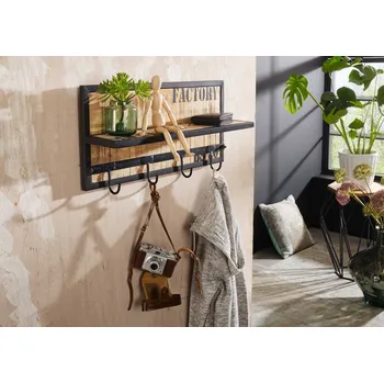 Předsíňová stěna FABRICA Nástěnný vešák 61x31 cm, mango