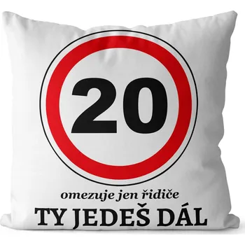 Dekorativní polštářek Polštář 40 x 40 cm - 20 - Ty jedeš dál