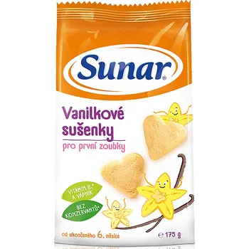 SUNAR Vanilkové sušenky pro děti 6m+ 175&nbsp;g