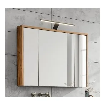 Koupelnový nábytek Koupelnová skříňka HAMPTON 84, zrcadlo, LED osvětlení ANO