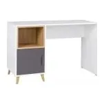 JUREK Psací stůl Joker R14 bílá/grafit/dub Lefkas/šedá