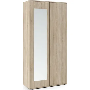 Šatní skříň Eka Šatní skříň Trinity 90 cm, se zrcadlem Barva dřeva: Sonoma