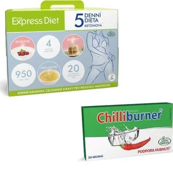 Good Nature Express Diet 5denní ketonová dieta na hubnutí 20× 59 g + Chilliburner 30 tbl.