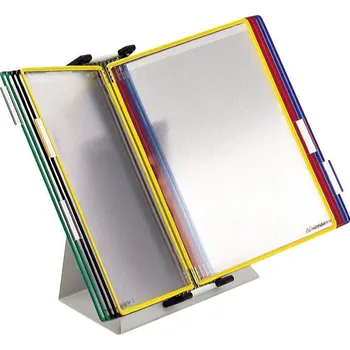 Kancelářský nábytek Pultový kovový stojan Tarifold, 10 rámečků s kapsami A4