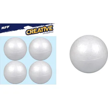 Vánoce MFP koule 8cm/4ks polystyren 8885501