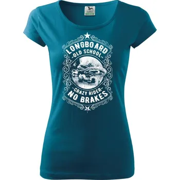 Dámské tričko Lonboard Crazy Rider - Dámské triko Pure - 2XL ( Petrolejová )
