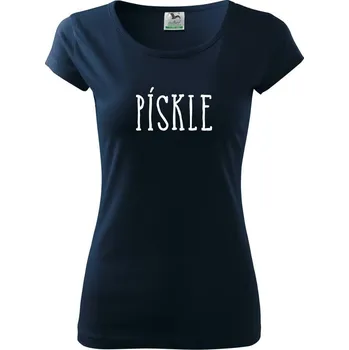 Dámské tričko Pískle - Dámské triko Pure - XS ( Námořní modrá (velmi tmavá - téměř černá) )