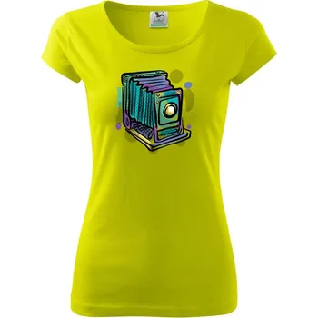 Foťák barevný starý - jedna čočka - Dámské triko Pure - XL ( Limetková )