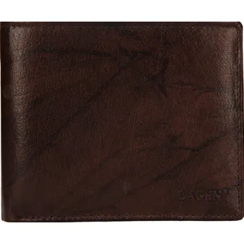 Peněženka Lagen pánská peněženka kožená hnědá V-75 D.BROWN