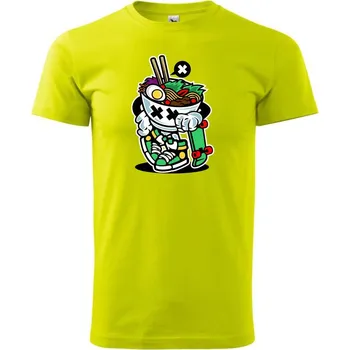 Saláťák na skejtu - Klasické pánské triko vyšší gramáže - M ( Limetková )