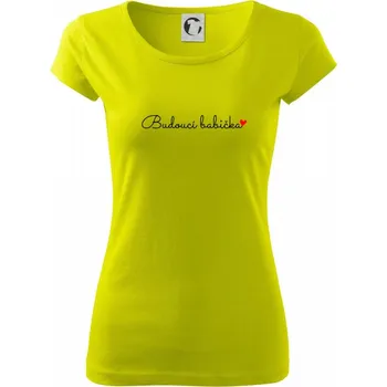 Budoucí babička nápis - Dámské triko Pure - XS ( Limetková )