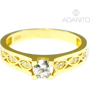 Prsten Zlatý prsten se zirkony