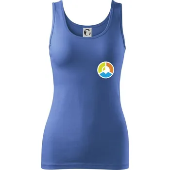 Dámské tričko Asociace debatních klubů logo samostatné - Dámské tílko - XL ( Azurově modrá )