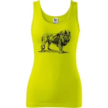 Lev kreslený - Dámské tílko - XS ( Limetková )