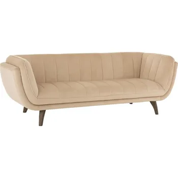 Pohovka Béžová 3-místná sametová pohovka Lina Velvet - 215*86*78cm