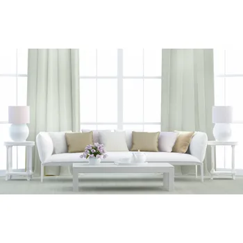 Dekorační látka Blackout smetanová obšití okrajů a našití stužky 150