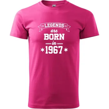 Legends are born in 1967 - Klasické pánské triko vyšší gramáže - S ( Purpurová )