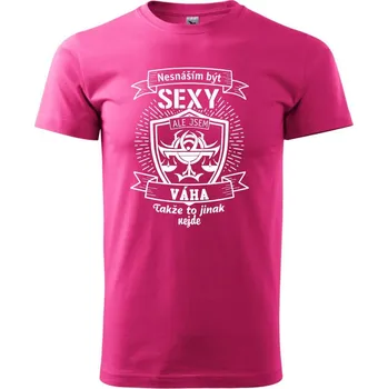 Pánská móda Nesnáším být sexy - Váha - Klasické pánské triko vyšší gramáže - M ( Purpurová )