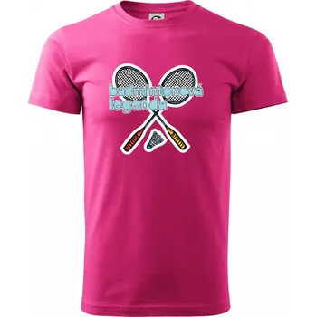 Badmintonová legenda - Klasické pánské triko vyšší gramáže - S ( Purpurová )